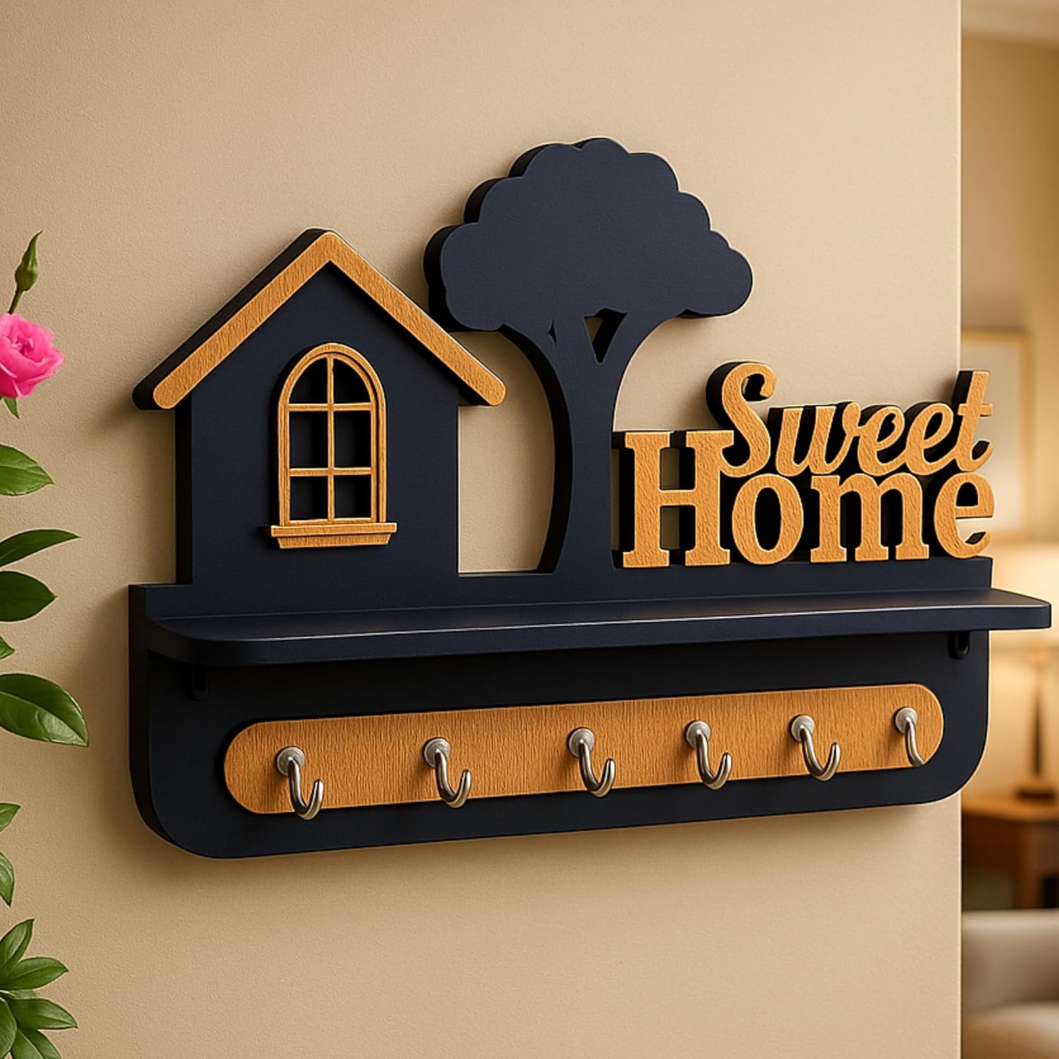 Premium 3D Wooden Key Holder