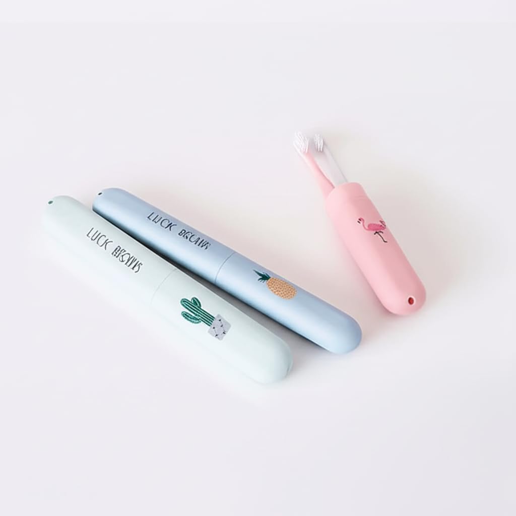 Set of 3 Printed Travel Toothbrush Case (Imported)