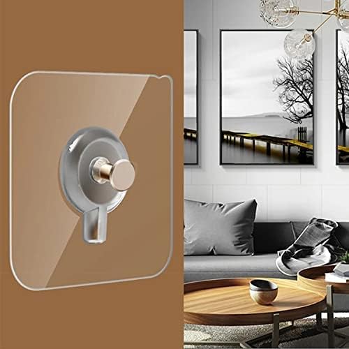 Transparent Adhesive Wall Hooks (10-Pack)