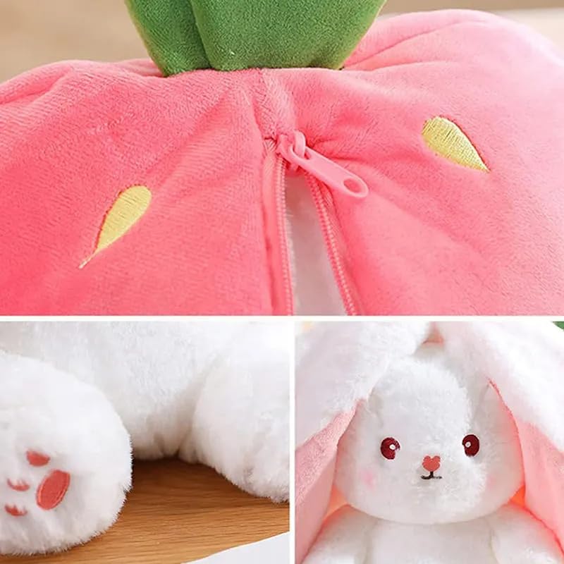 Reversible Strawberry Bunny Soft Toy