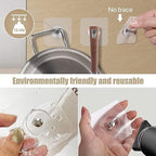 Transparent Adhesive Wall Hooks (10-Pack)