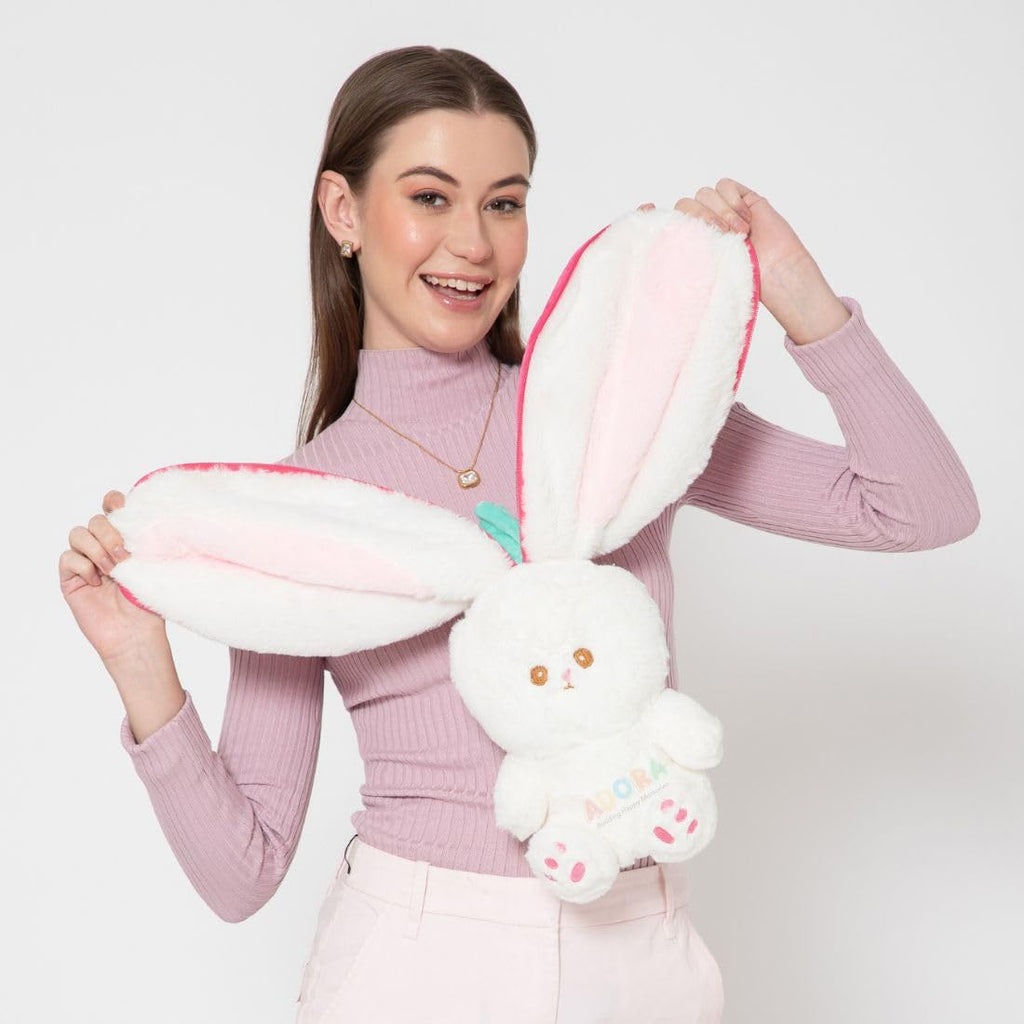 Reversible Strawberry Bunny Soft Toy