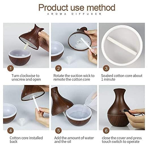 Wooden Humidifier Pot Shape Mist Air Diffuser