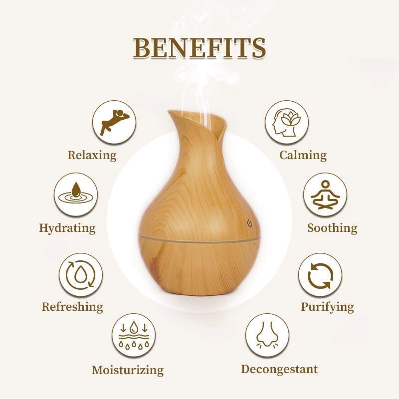 Wooden Humidifier Pot Shape Mist Air Diffuser