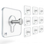 Transparent Adhesive Wall Hooks (10-Pack)
