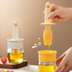 200ml Glass Olive Oil Dispenser Bottle with Silicone Brush for Cooking Vinegar Sauce BBQ Grill Frying Baking, Air Fryer