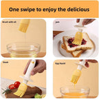 200ml Glass Olive Oil Dispenser Bottle with Silicone Brush for Cooking Vinegar Sauce BBQ Grill Frying Baking, Air Fryer
