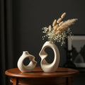 Premium Ceramic Donut Vase Set of 2