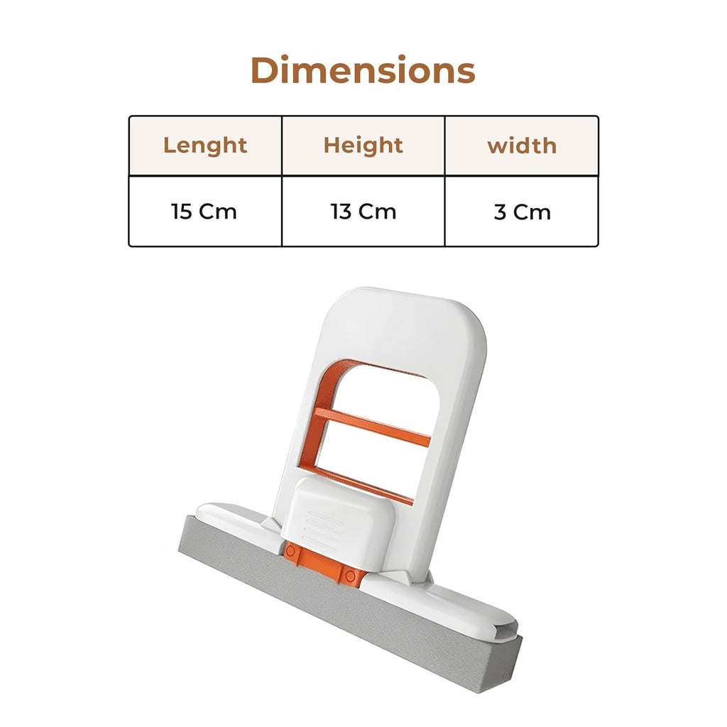 Mini Foldable Desktop Mop – Self-Squeeze PVA Sponge Head for Wet & Dry Cleaning