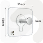 Transparent Adhesive Wall Hooks (10-Pack)