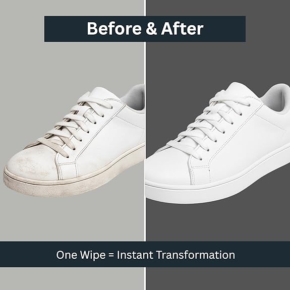 Shoe Wipes & Sneaker Wipes (80 + 80 Count) Pack of 2