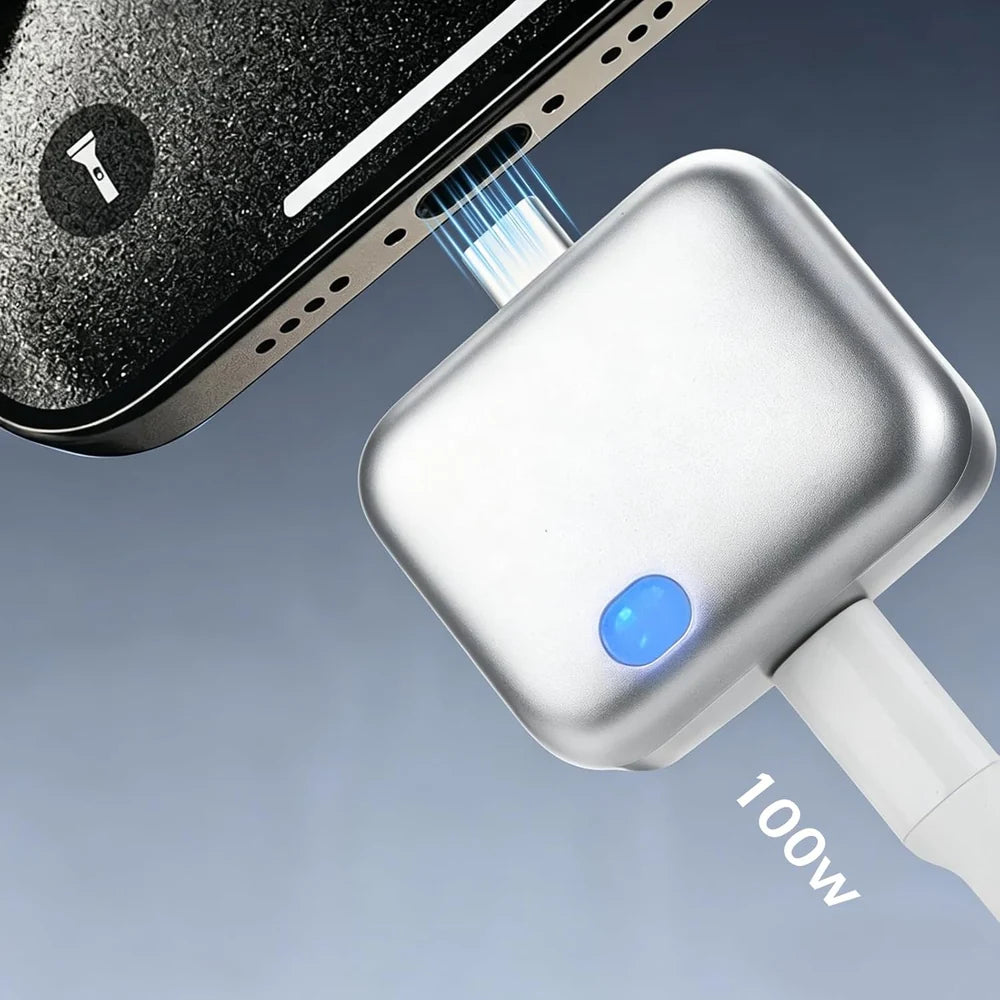 AI Auto Cut Power & Unplug on Full Charge, PD 100W Fast Charging, Applicable to Various Electronic Devices Such as for iPhone/Android/Earphones