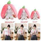 Reversible Strawberry Bunny Soft Toy