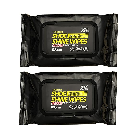 Shoe Wipes & Sneaker Wipes (80 + 80 Count) Pack of 2