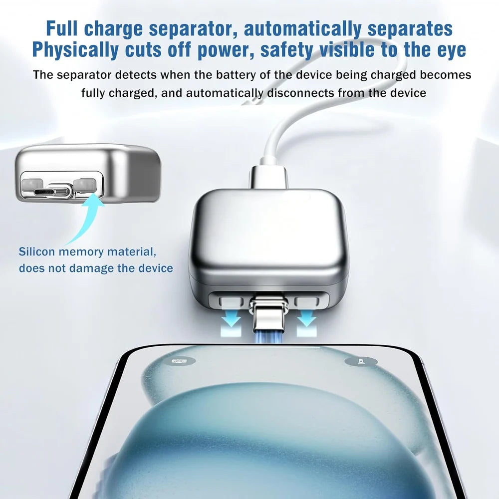 AI Auto Cut Power & Unplug on Full Charge, PD 100W Fast Charging, Applicable to Various Electronic Devices Such as for iPhone/Android/Earphones