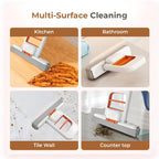 Mini Foldable Desktop Mop – Self-Squeeze PVA Sponge Head for Wet & Dry Cleaning