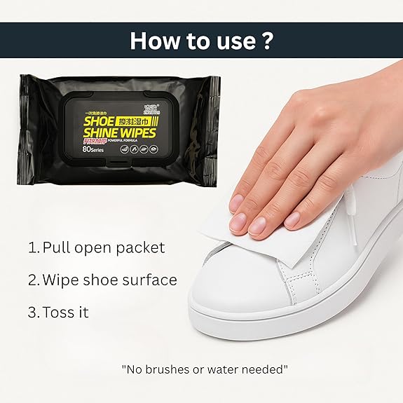 Shoe Wipes & Sneaker Wipes (80 + 80 Count) Pack of 2