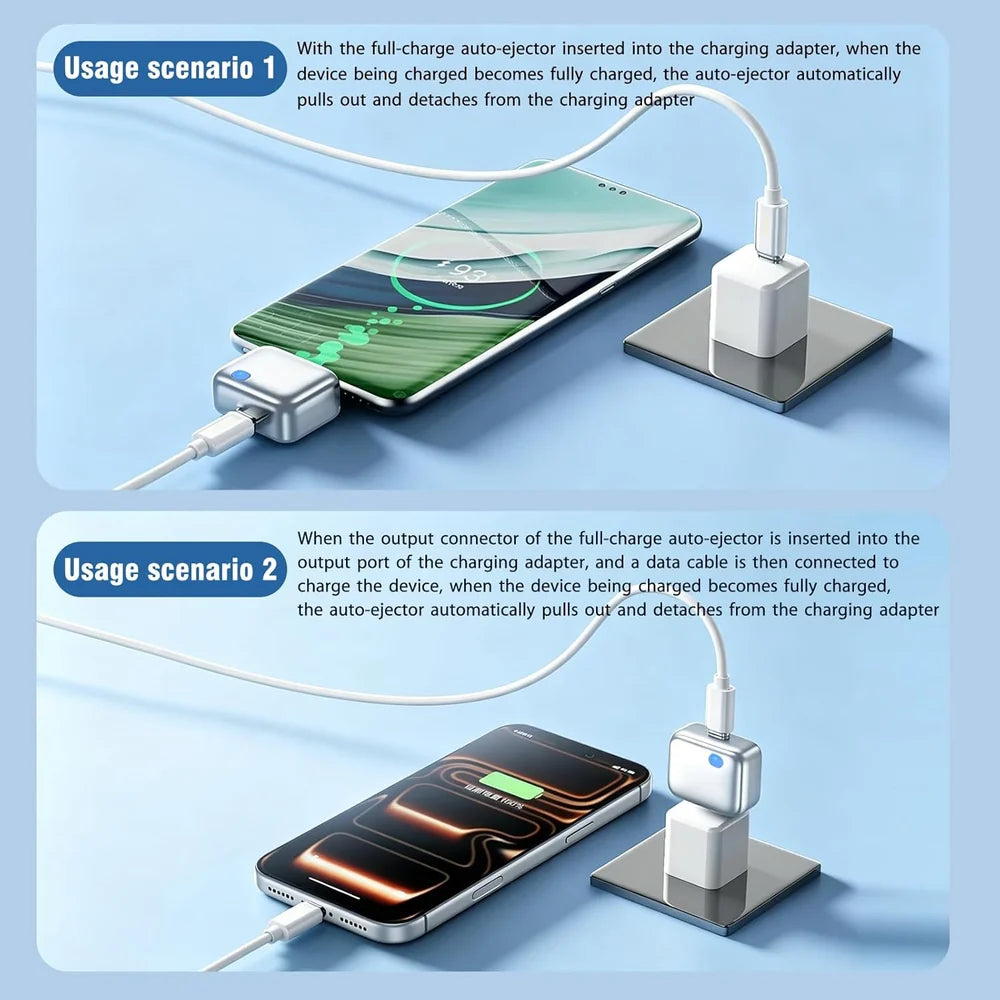 AI Auto Cut Power & Unplug on Full Charge, PD 100W Fast Charging, Applicable to Various Electronic Devices Such as for iPhone/Android/Earphones