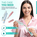 Set of 3 Printed Travel Toothbrush Case (Imported)