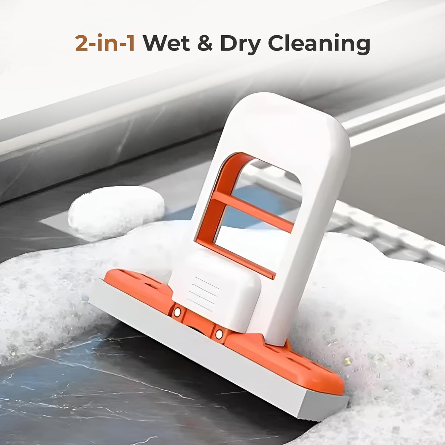 Mini Foldable Desktop Mop – Self-Squeeze PVA Sponge Head for Wet & Dry Cleaning