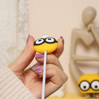 3D Cartoon Cable Protector & Case Cover for iPhone(Minion)