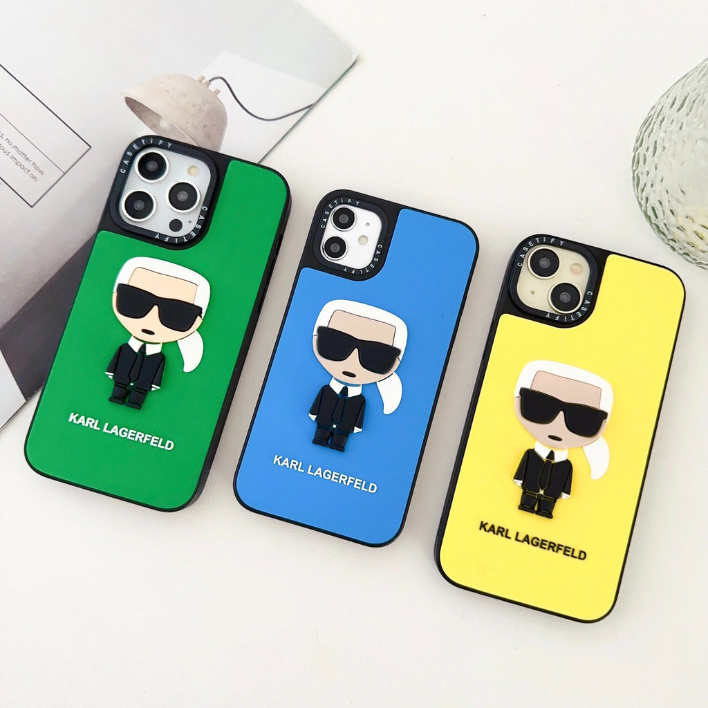 iPhone 16 Karl Lagerfeld Print Design Hard Polycarbonate Back
