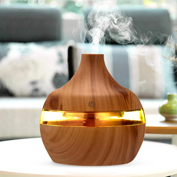 Wooden Finish Aroma Diffuser & Cool Mist Humidifier