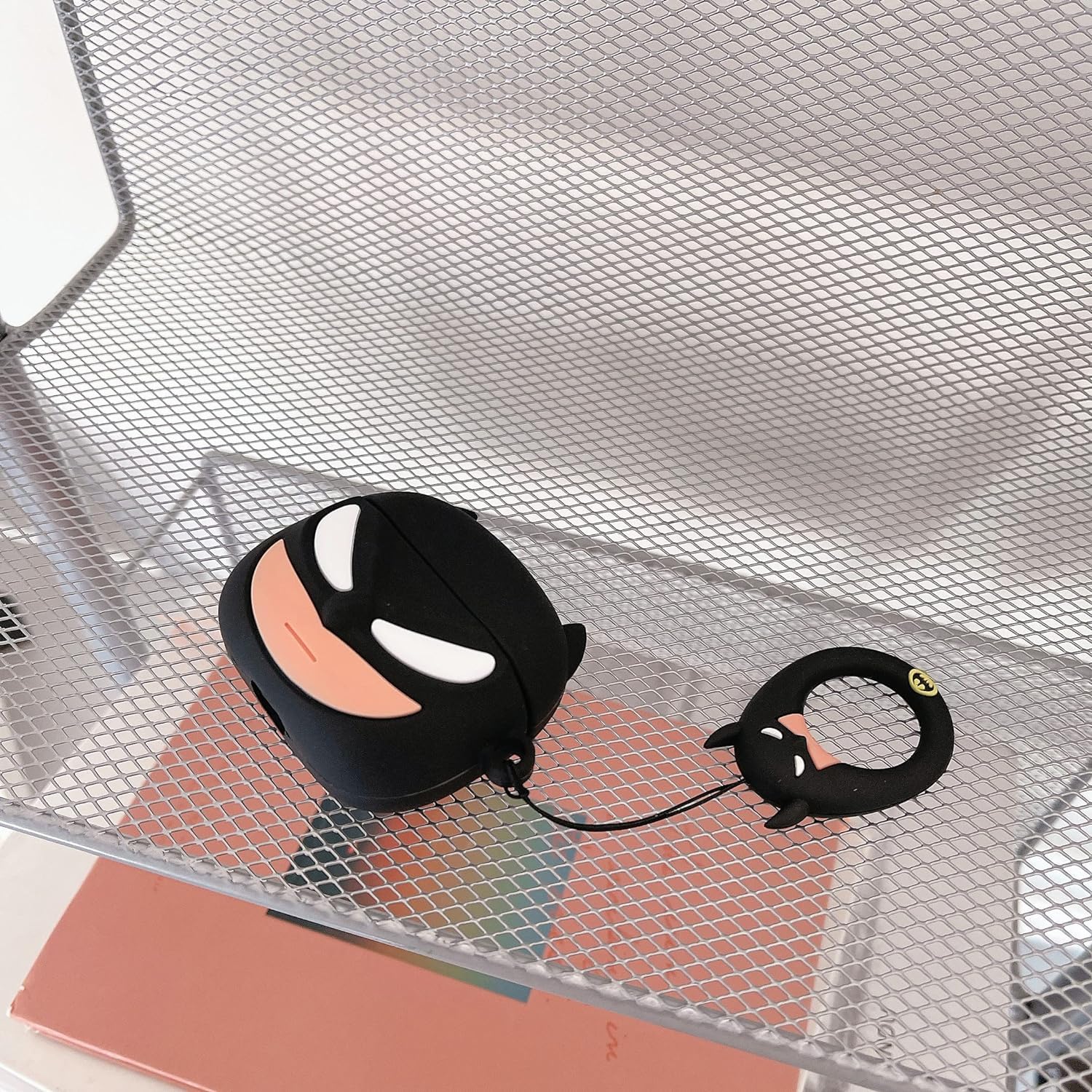 Soft Silicone Bat-Man Case for AirPods Pro (2nd Gen)with Keychain