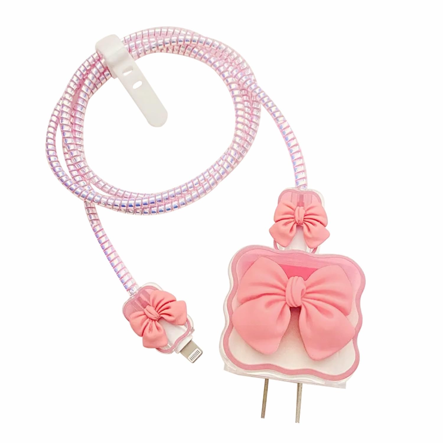 Silicone Charger Case Cover USB-C Adapter (Pink)