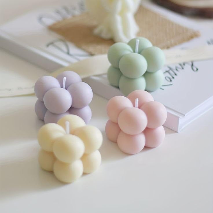 Bubble Cube Soy & Paraffin Candle pack of 2