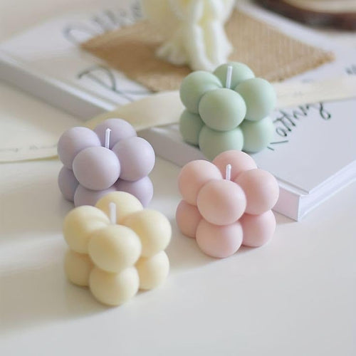 Bubble Cube Soy & Paraffin Candle pack of 2