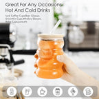 Wave Glass Tumbler with Bamboo Lid