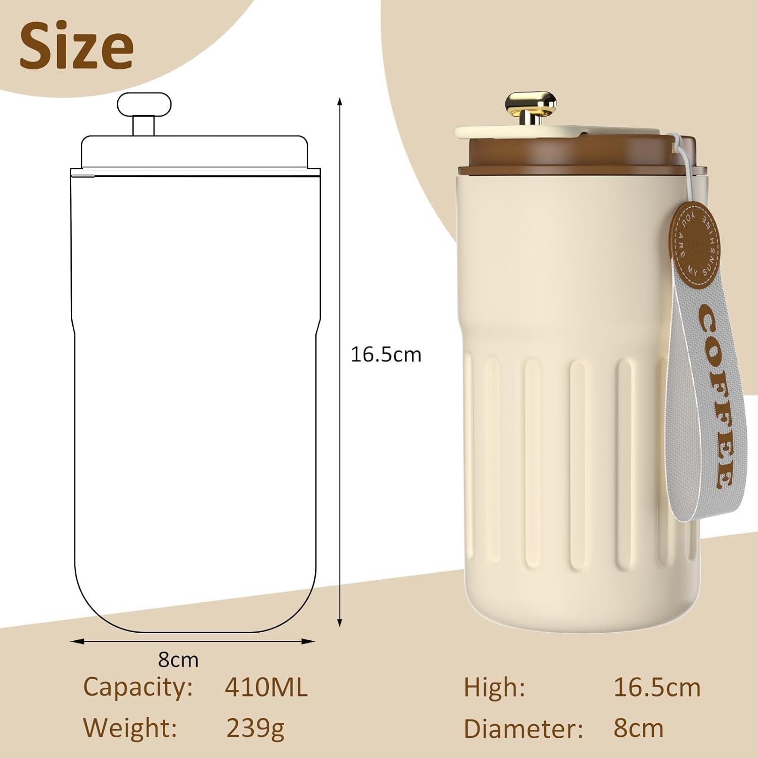 Insulated Digital Coffee Mug