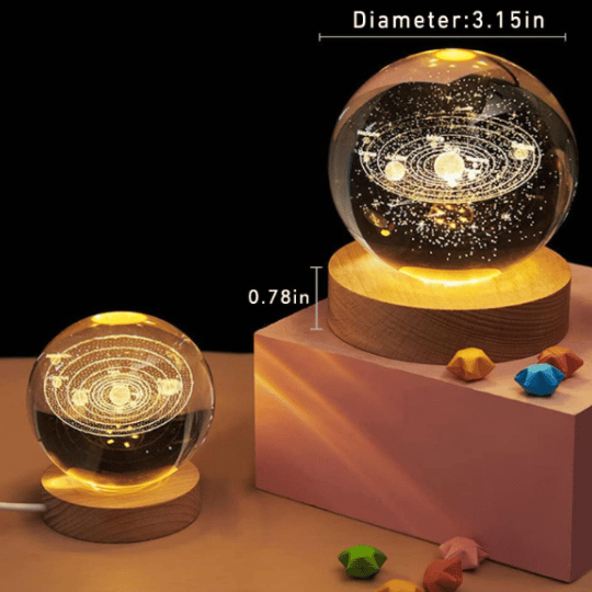 Crystal Ball Night Lamp, Solar System Crystal Ball Night Light