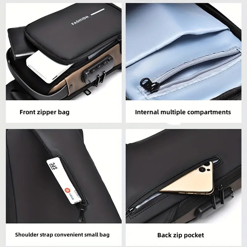 Anti Theft Backpack for Men & Women, Sling Bag CrossBody Backpack