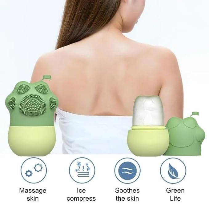 Silicone Ice Roller with Scrubber