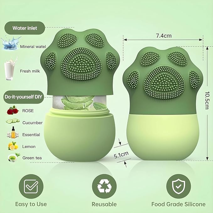 Silicone Ice Roller with Scrubber
