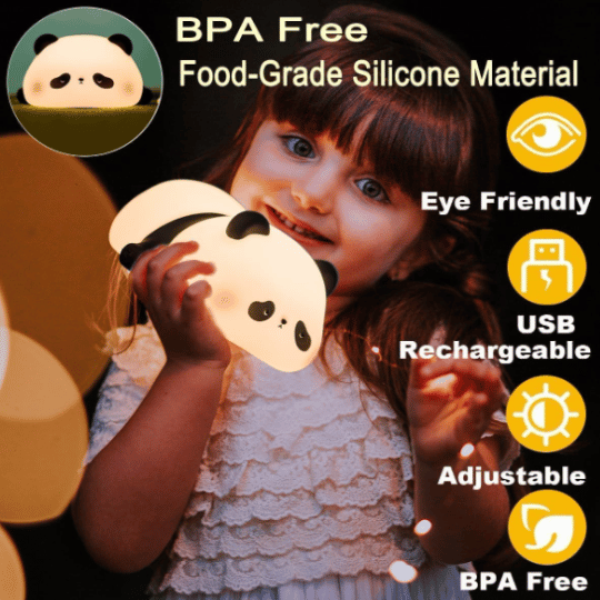Cute Lazy Panda Night Light for Children, Girls for Valentine’s Day (Multicolor)