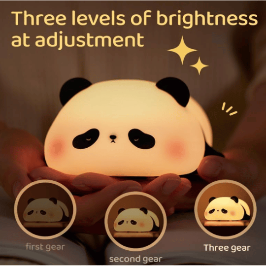 Cute Lazy Panda Night Light for Children, Girls for Valentine’s Day (Multicolor)
