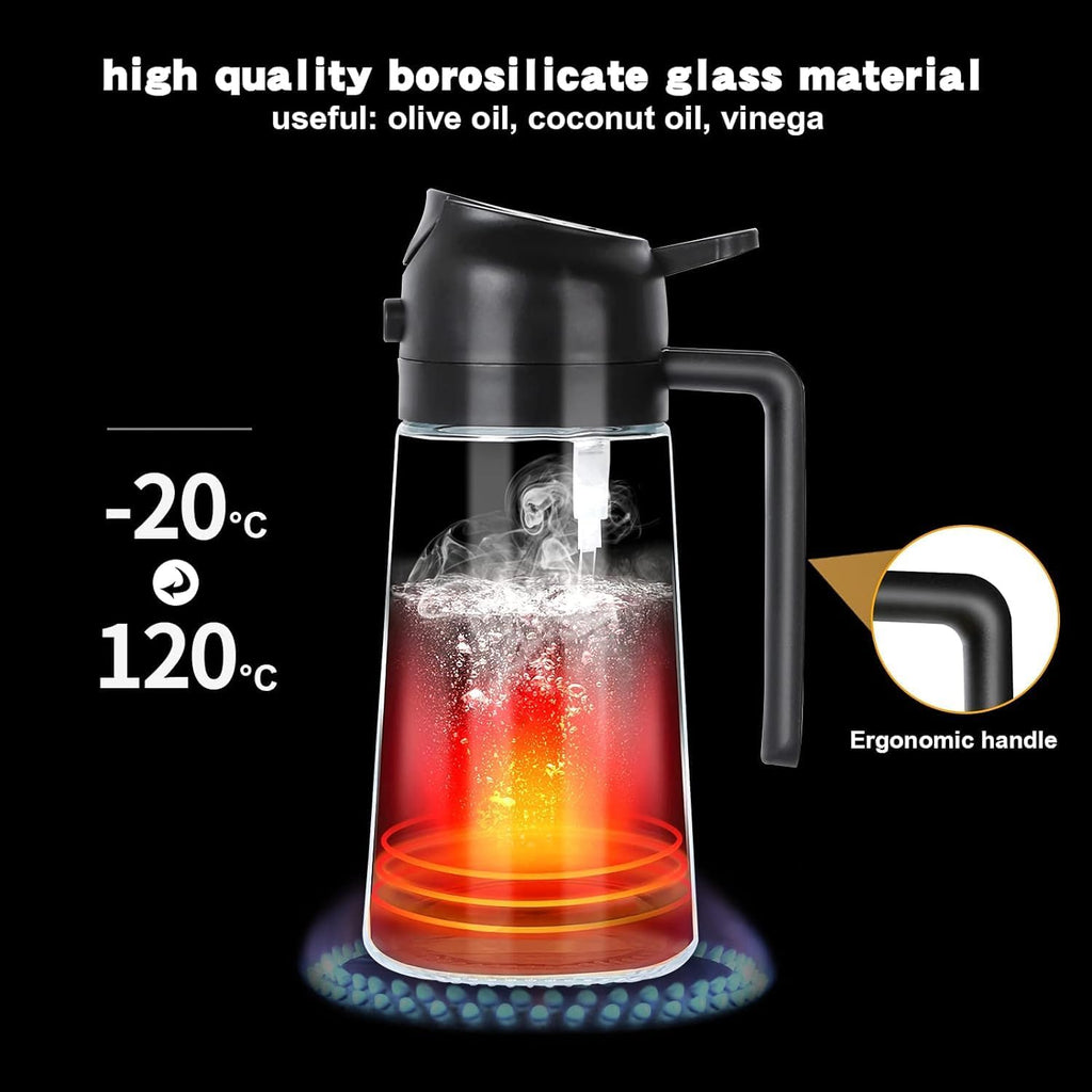 2 in 1 Oil Dispenser Bottle for Kitchen (500ml)