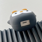 Black Penguin Charger Case & Cable Protector for iPhone