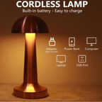 Wireless Table Lamp, Battery-Powered Rechargeable Light