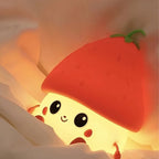 Strawberry LED Night Light – USB Rechargeable Silicone Lamp