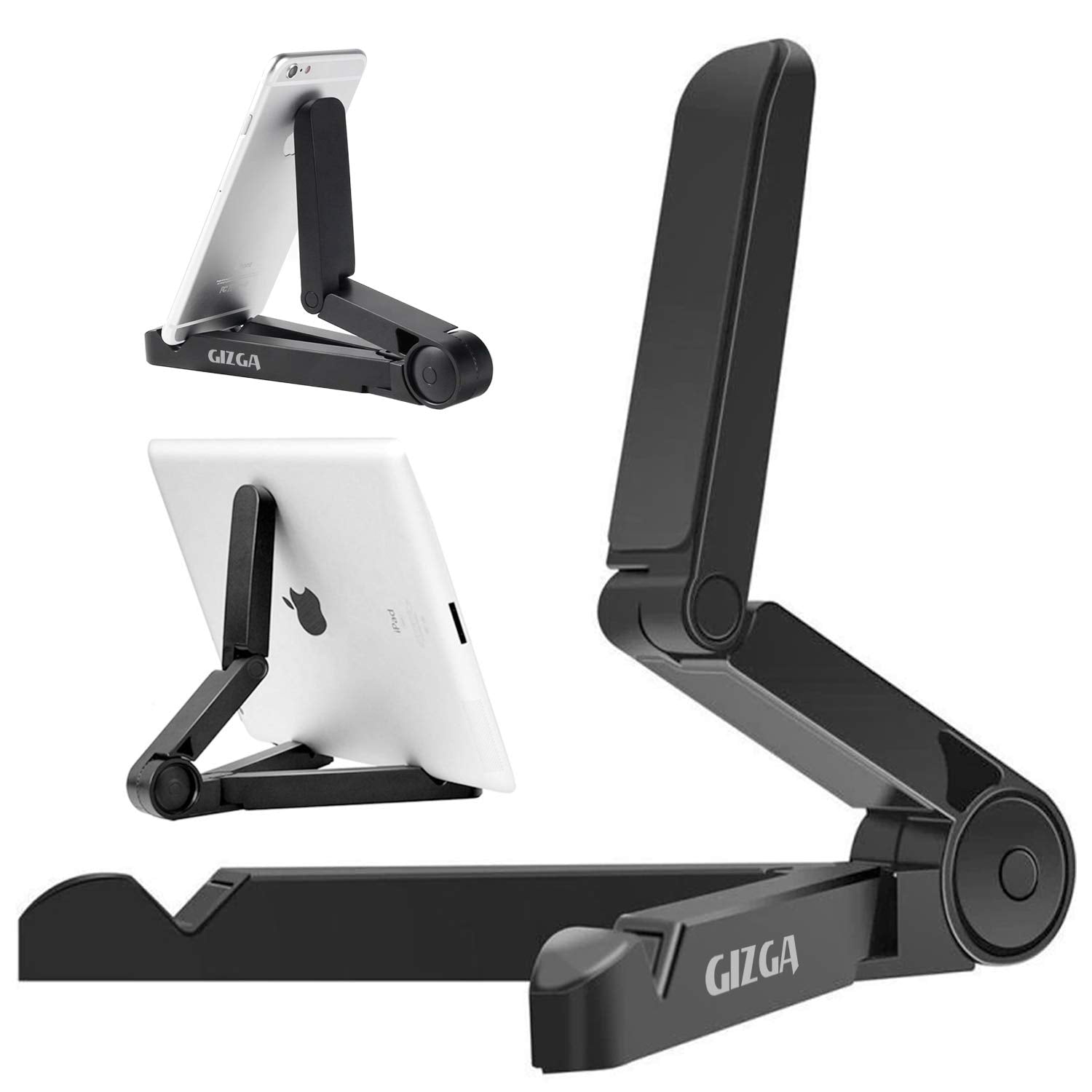 Foldable Tablet & Mobile Stand (Black)