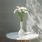 Glossy White Ceramic Bud Vase