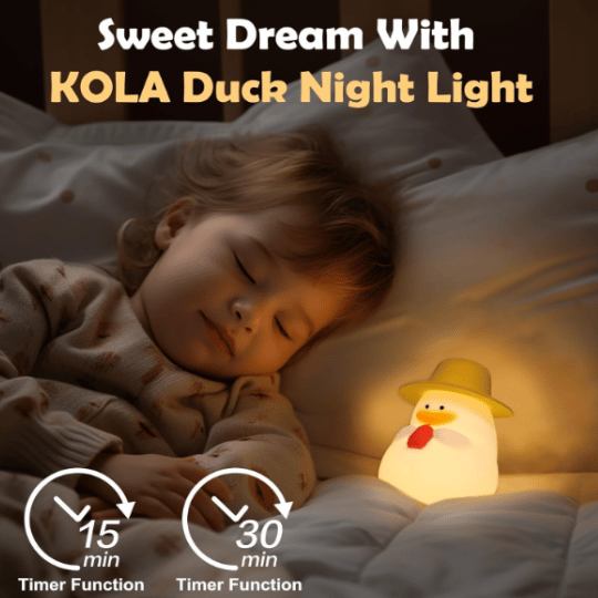 Cute Lazy Duck Night Light for Children, Girls for Valentine’s Day (Multicolor)